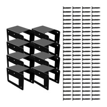 Firewood Rack Outdoor, Adjustable Steel Firewood Racks With Screws, Indoor Outdoor Storage, 8 Pieces