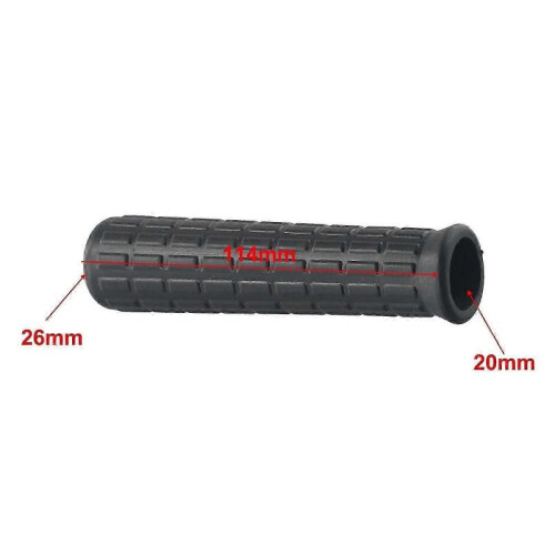 (114 x 20mm) 2pcs Rubber Handles 2x Barrow Handle Round Tubes Tool