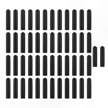 (3) Black PVC Dust Covers for Liquor Pour Spouts - 50-Pack Bottle Accessory Set