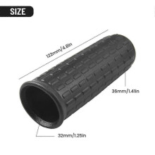 (122 x 32mm) 2pcs Rubber Handles 2x Barrow Handle Round Tubes Tool