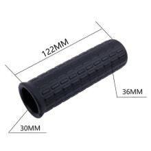 (122 x 30mm) 2pcs Rubber Handles 2x Barrow Handle Round Tubes Tool