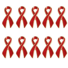 (Red) 10Pcs Exquisite Ribbon Brooch Pins Accessory Elegant Ribbon Badge Brooches For School Clubs And Business Meetings Yellow