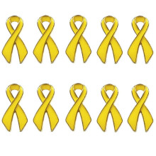 (Yellow) 10Pcs Exquisite Ribbon Brooch Pins Accessory Elegant Ribbon Badge Brooches For School Clubs And Business Meetings Yellow