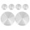 Mlins 6 Stk Couchtisch Aluminium Rund Silber 11