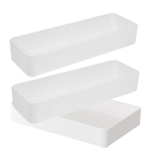 Worgeous 3 Quad Schubladenbox 25,5x17x4,5 Cm Weiß