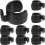 20Pièces Organiseurs Câble Clips Plastique Noir Pour Support Micro 11