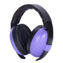 Kids Ear Protection Earmuffs Noise-Cancelling For Toddlers Teens Children Purple Hearing Protectors For Mowing Workshops