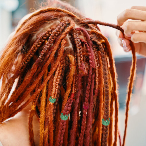 100 Kronenförmige Haarzopf Hülsen Für Dreadlocks Flechten 2