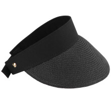 Chapeau Protection Solaire Noir En Bambou, Pour Extérieur