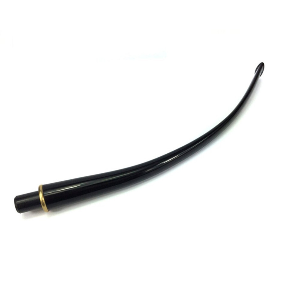 Churchwarden Tobacco Pipe Bent Stem Replacement With Metal Ring Decoration Fits 9mm Paper Filters BE0044