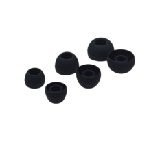 Silikon-Kopfhörer für 4,5–6 mm Kopfhörer, 3 Größen, 15 Paar Black