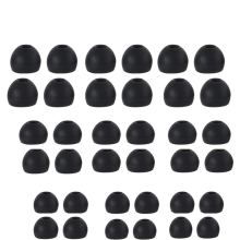 Silikon-Ohrpolster für 4,5–6 mm In-Ear-Kopfhörer, 3 Größen, 18 Paar Black