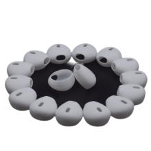 Ersatz-Ohrstöpsel aus Silikon für 15–16 mm Ohrhörer, 10 Paar White