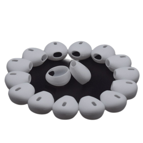 Replacement silicone earbud tips for 15-16 mm earphones 10-pair White