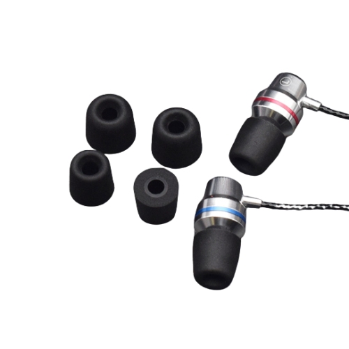 Replacement memory foam earbud tips for 4.7-5.5 mm earphones small 3-pair Black