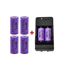 (Battery6 charger1) Ls 16340 3.7v 2800mah Rechargeable Lithium Ion Battery +cr123a Charger Led, Flashlight, Camera, Headlamp, Mechanical Module