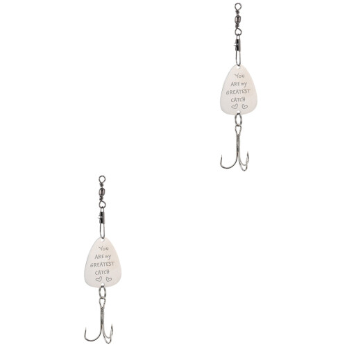 2 Geschenk Angelhaken Köder Schlüsselanhänger 2