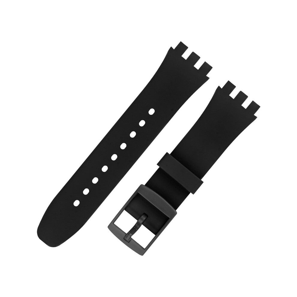 Premium Silicone Swatch Watch Strap Replacement 20 Mm Black 7314280999354