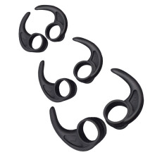 Cârlige pentru urechi din silicon 3 dimensiuni 3 perechi Black