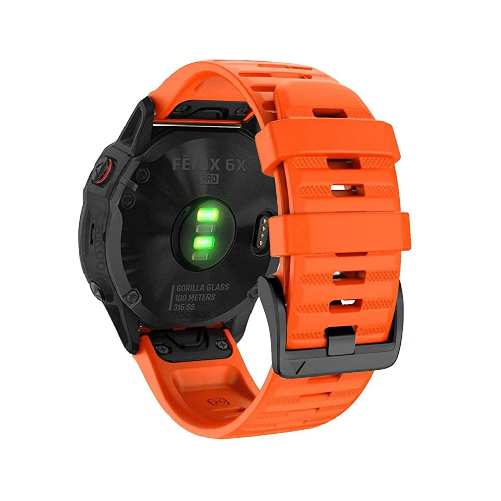 Watchband Compatible With Garmin 26Mm Fenix 6X/5X Plus/Descent Mk1 Orange 7314280166350