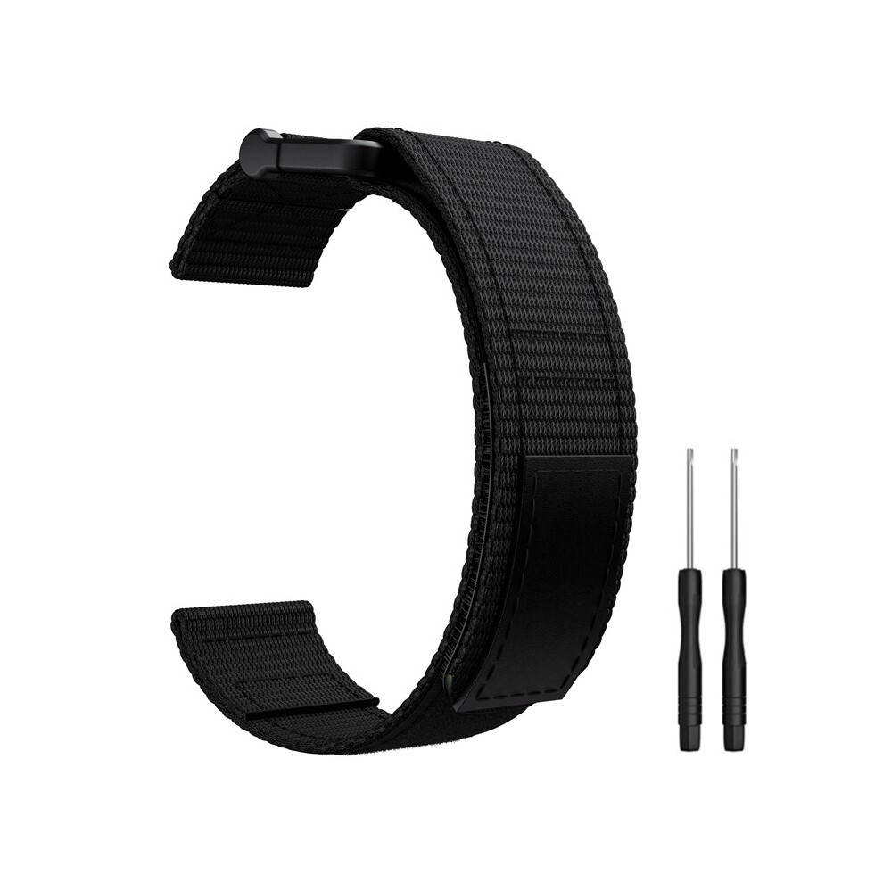Watch Band Compatible With Garmin Fenix 7/6/5 22 Mm Nylon Black 7314280192724