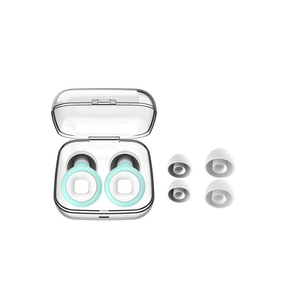 Soft Silicone Single Layer Noise Reduction Earplugs With Ear Caps Blue 7314280519774