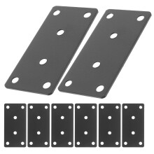 10 Sets Flache Metallwinkelplatte Für Holz Schwarz