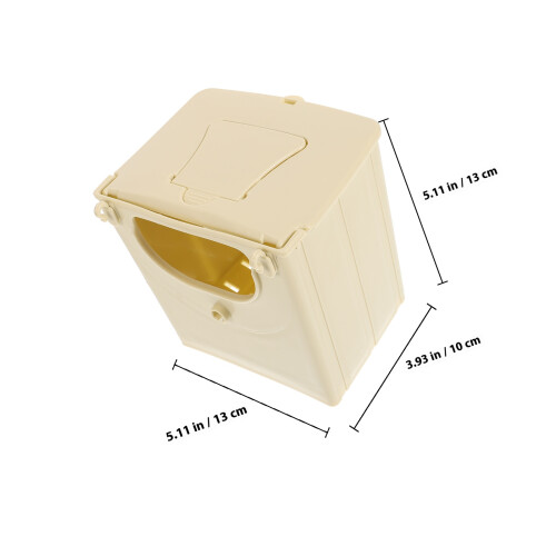 Outdoor Bird Breeding Box Plastic Khaki 4pcs 1