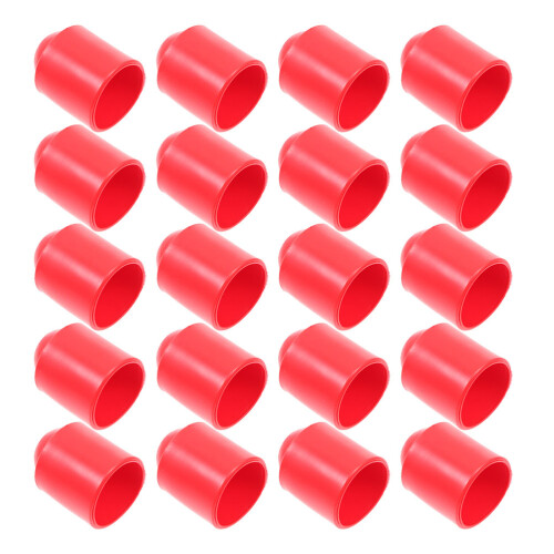 50 Ab Poolqueue Endschützungs-Kappe 4,00x3,00x3,00 Cm Rot