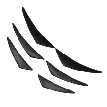 Sticker Für Auto Stoßfänger Lippe Splitter Fin Schwarz Pvc 1 Satz
