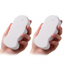 (2pcs, White) Radiants Skin Sponge Korean Body Scrub Sponges Ultra Soft Exfoliating Dead Skin Remover for Bath Shower