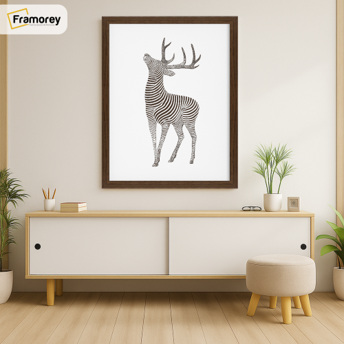 (40x50 CM) Thin Matt Walnut Picture Frame / Wall Art Frames / Flat Wooden Effect Poster Frame 2