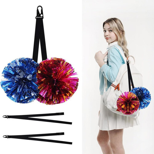 Cheerleader Poms Holder Cheerleading Accessory Adjustable-Black 2