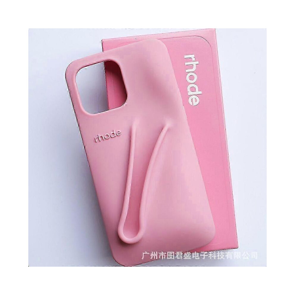 (Iphone16, Pale Pink) Lipstick Lip Silicone Full Package Suitable For Iphone 13/14/15 Pro Max Mobile Phone Case For Iphone