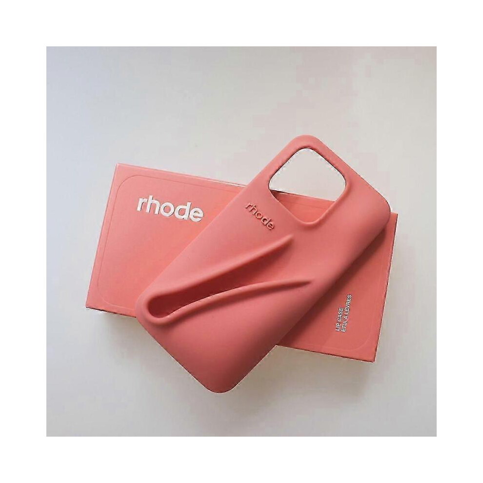 (Iphone13, Orange Red) Lipstick Lip Silicone Full Package Suitable For Iphone 13/14/15 Pro Max Mobile Phone Case For Iphone