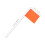 48Pièces Petits Drapeaux De Mesure PVC Orange Résistants Extérieur 3