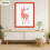 (40x60 CM) Thin Matt Red Picture Frame / Wall Art Frames / Flat Wooden Effect Poster Frame 8