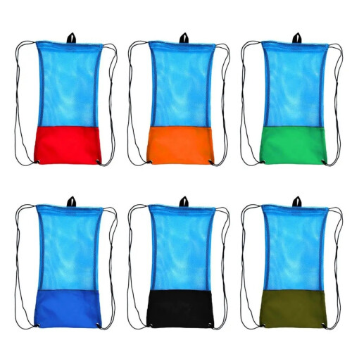 Sport Gym Net String Bag Dive Gear Bag Backpacks-Large Blue 1
