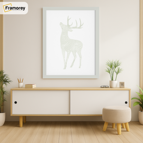 (40x60 CM) Thin Matt Silver Picture Frame / Wall Art Frames / Flat Wooden Effect Poster Frame 2