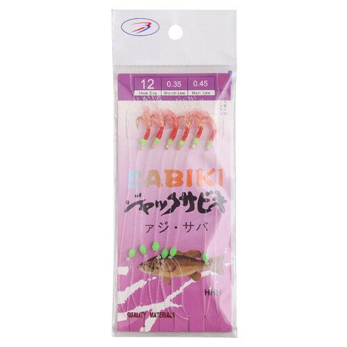6Pcs Luminously Bean String Hook Rigs Tied Hook for-12