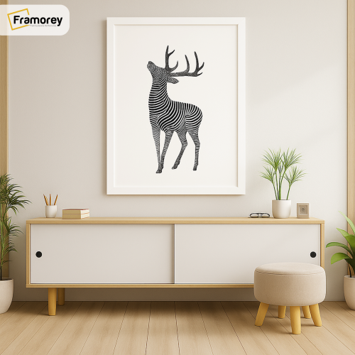 (40x50 CM) Thin Matt White Picture Frame / Wall Art Frames / Flat Wooden Effect Poster Frame 2