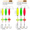 Float Baits Float Reusable Rattles Circle Hook-Yellow 6 0 4