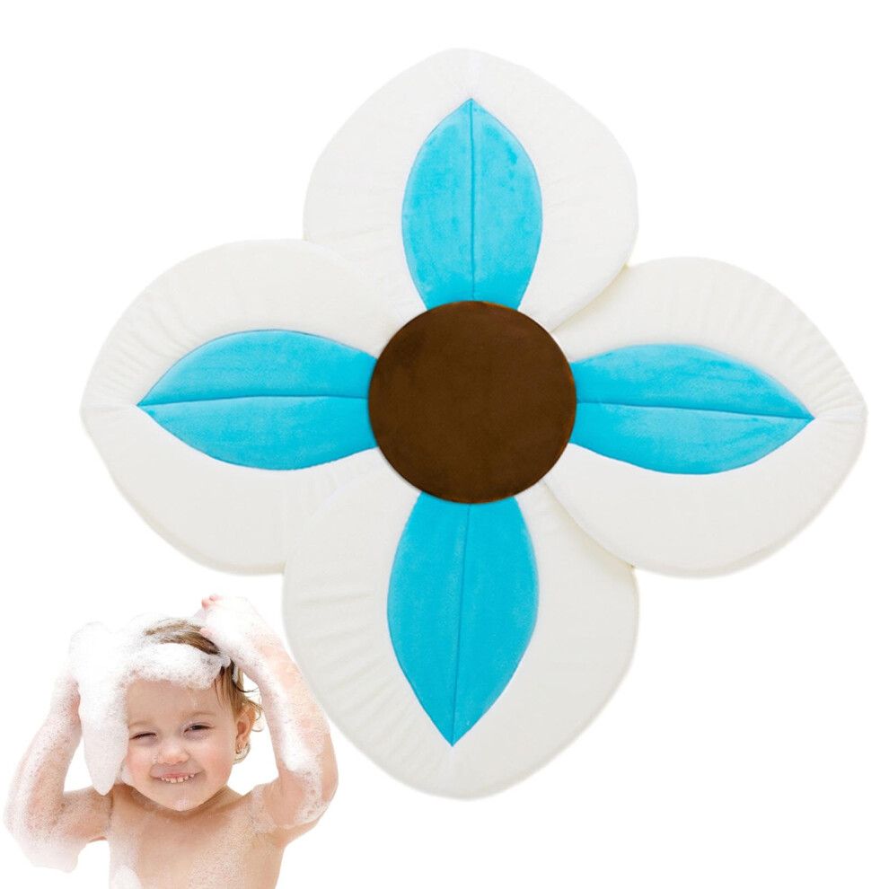 Baby Bathtub Mat Non-Slip Portable Flower Petal Bath Mat For Babies Model 2 Light/Blue