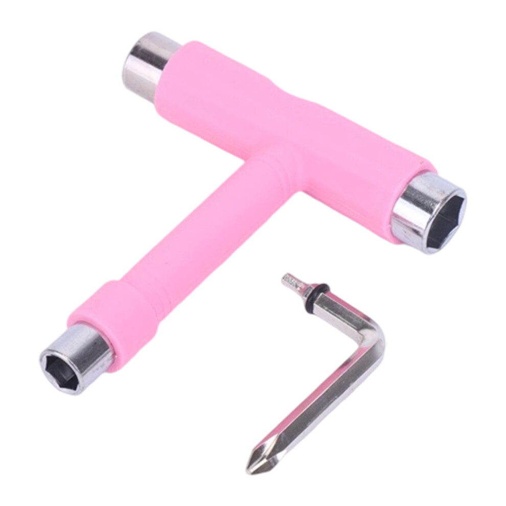T Shape Skateboards Wrench Skateboards Wheel Skate T-Light Pink 7696000131153