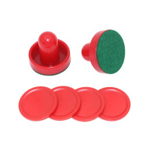 Air Hockey Pucks and Paddle Replacement-Red push handle red