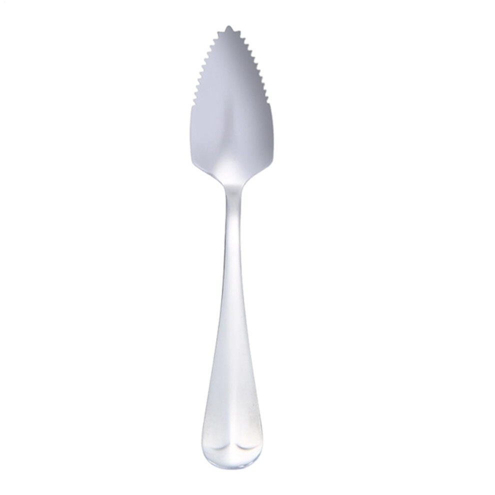Grapefruit Spoons Stainless Steel Serrated Edge Baby Food Feeding Spoon Dessert Citrus Fruit Kitchen Tool Kiwi Silver