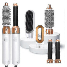 5-in-1 Hair Styler Airwrap, Hot Air Brush, Hair Dryer, Straighteners Wrapper (White Gold)