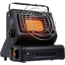 2 In 1 Portable Gas Heater For Butane Bottles Or Liquefied Gas Canisters, Outdoor Camping And Fishing, Black