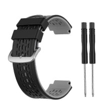 (Black Grey) Durable silicone band for Garmin Approach S2 S4 sports watch