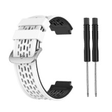 (White Black) Durable silicone band for Garmin Approach S2 S4 sports watch
